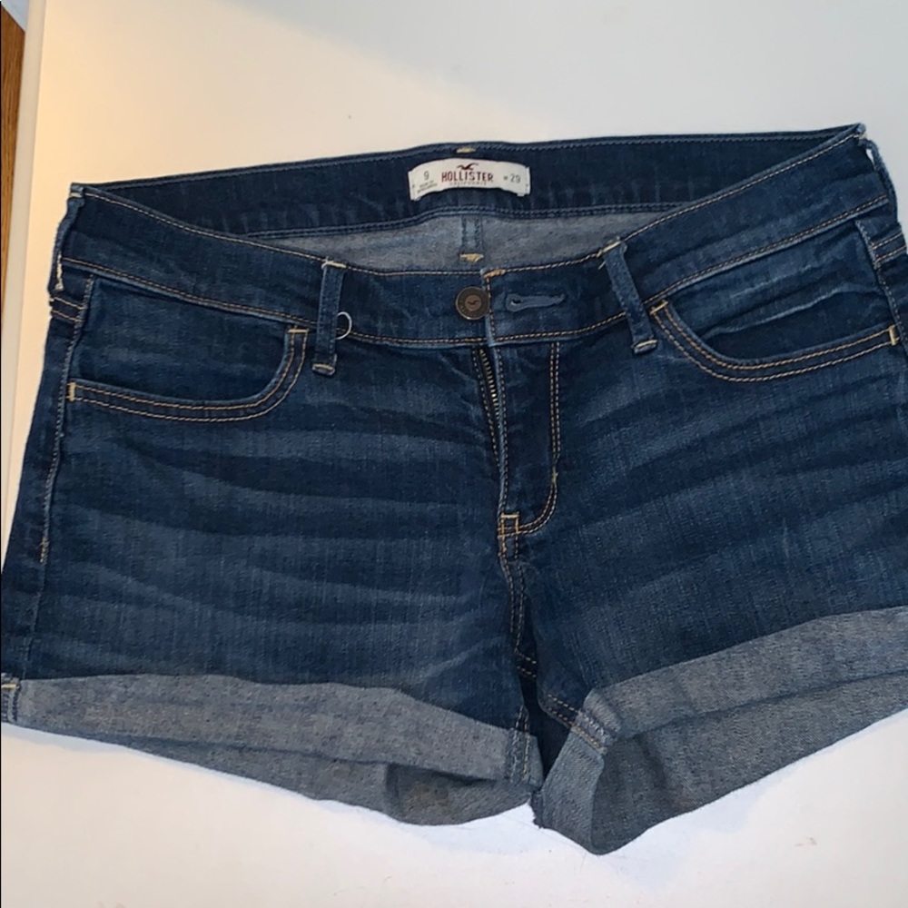 hollister short jean shorts dark wash